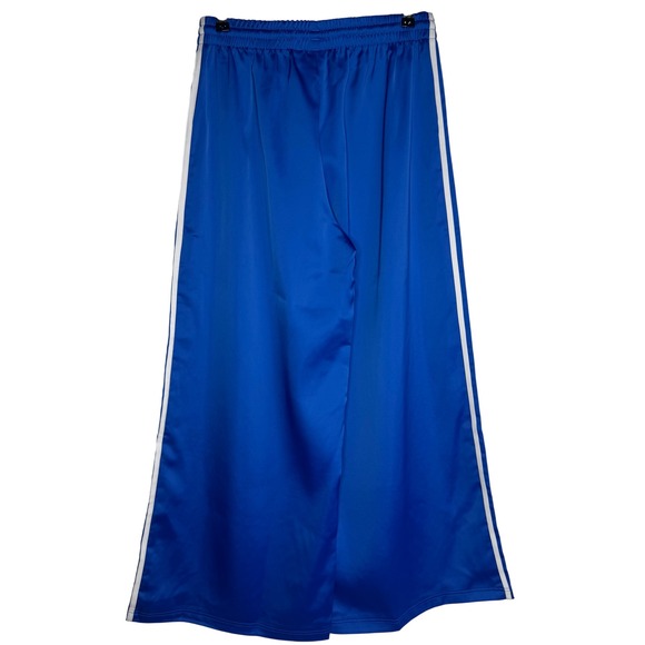 Adidas Originals Satin Blue Sz14 Super Wide Leg Oversized Track Pants IY7310 - Picture 6 of 9
